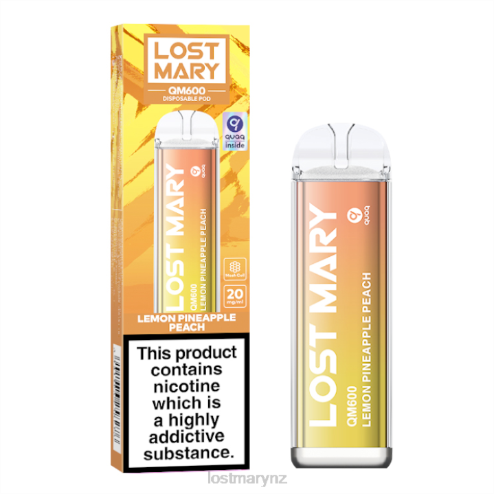 LOST MARY Flavours - LOST MARY QM600 Disposable Vape 2L4R163 Lemon Pineapple Peach