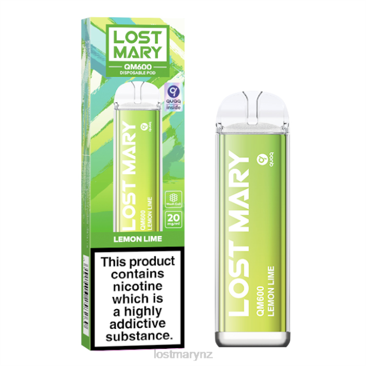 LOST MARY NZ - LOST MARY QM600 Disposable Vape 2L4R168 Lemon Lime