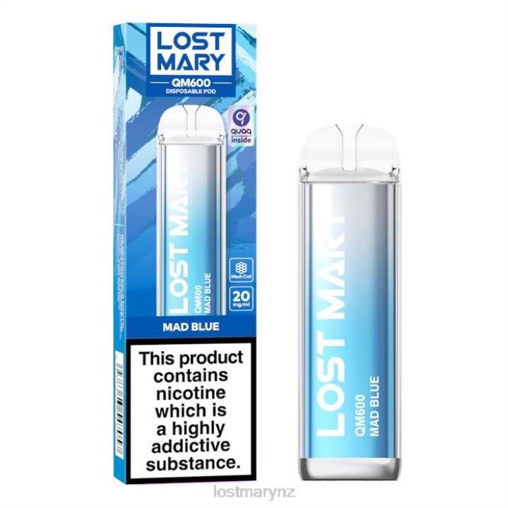 LOST MARY Online - LOST MARY QM600 Disposable Vape 2L4R160 Mad Blue