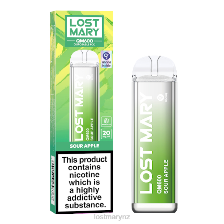 LOST MARY Sale - LOST MARY QM600 Disposable Vape 2L4R165 Sour Apple