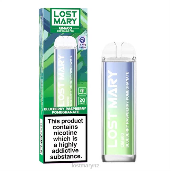 LOST MARY Vape Flavours - LOST MARY QM600 Disposable Vape 2L4R159 Blueberry Raspberry Pomegranate