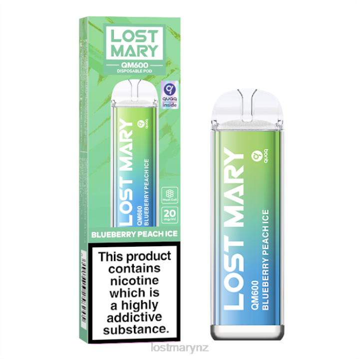 LOST MARY Vape NZ - LOST MARY QM600 Disposable Vape 2L4R161 Blueberry Peach Ice