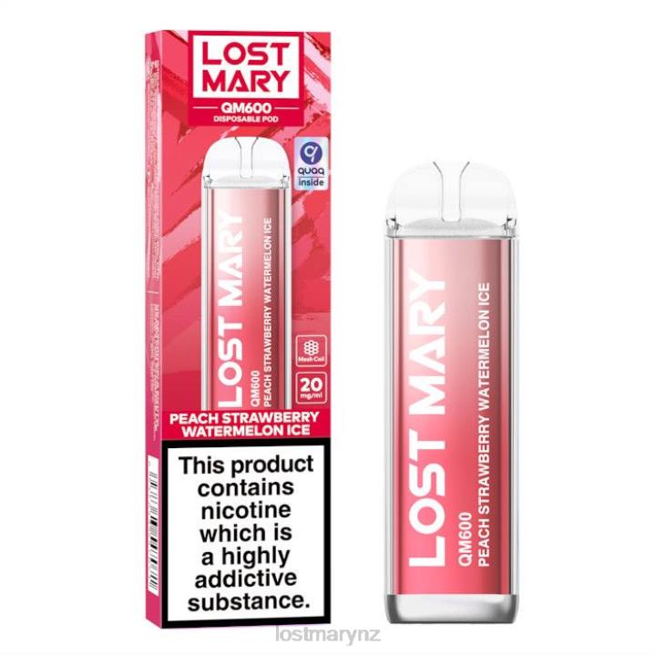 LOST MARY Wholesale - LOST MARY QM600 Disposable Vape 2L4R166 Peach Strawberry Watermelon