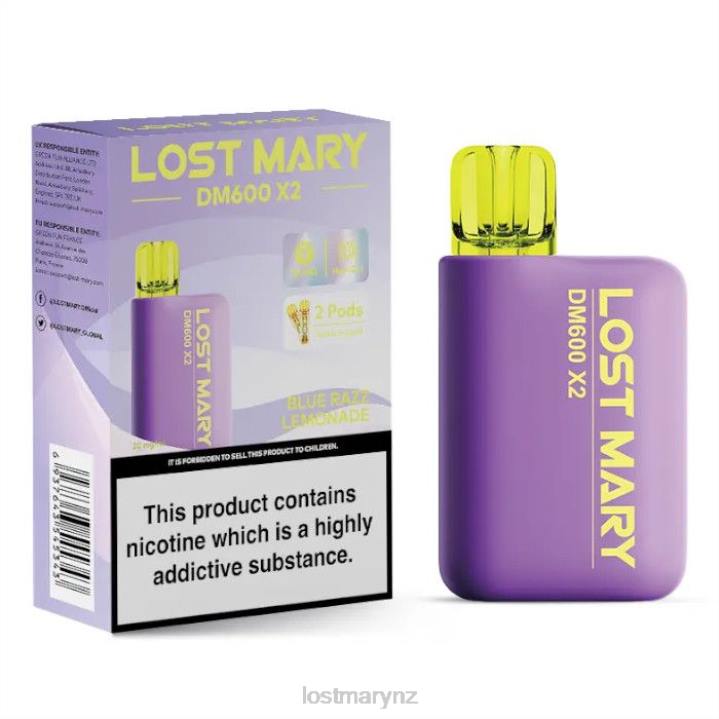LOST MARY NZ - LOST MARY DM600 X2 Disposable Vape 2L4R188 Blue Razz Lemonade