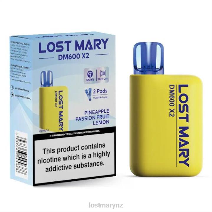 LOST MARY Price - LOST MARY DM600 X2 Disposable Vape 2L4R197 Pineapple Passion Fruit Lemon