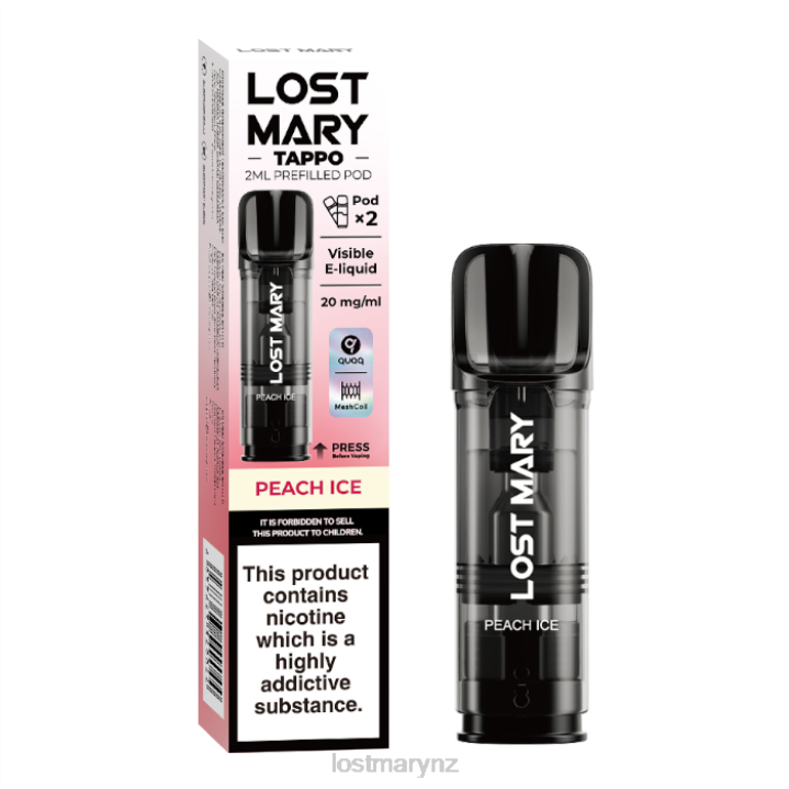LOST MARY Online - LOST MARY Tappo Prefilled Pods - 20mg - 2PK 2L4R180 Peach Ice